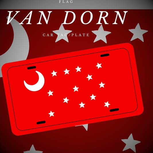 Van Dorn Flag Car Tag/Plate