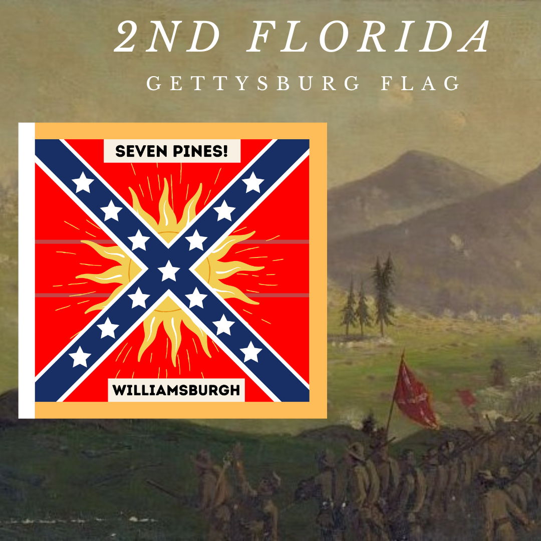 2nd Florida Infantry - Gettysburg Flag Stickers/Magnets