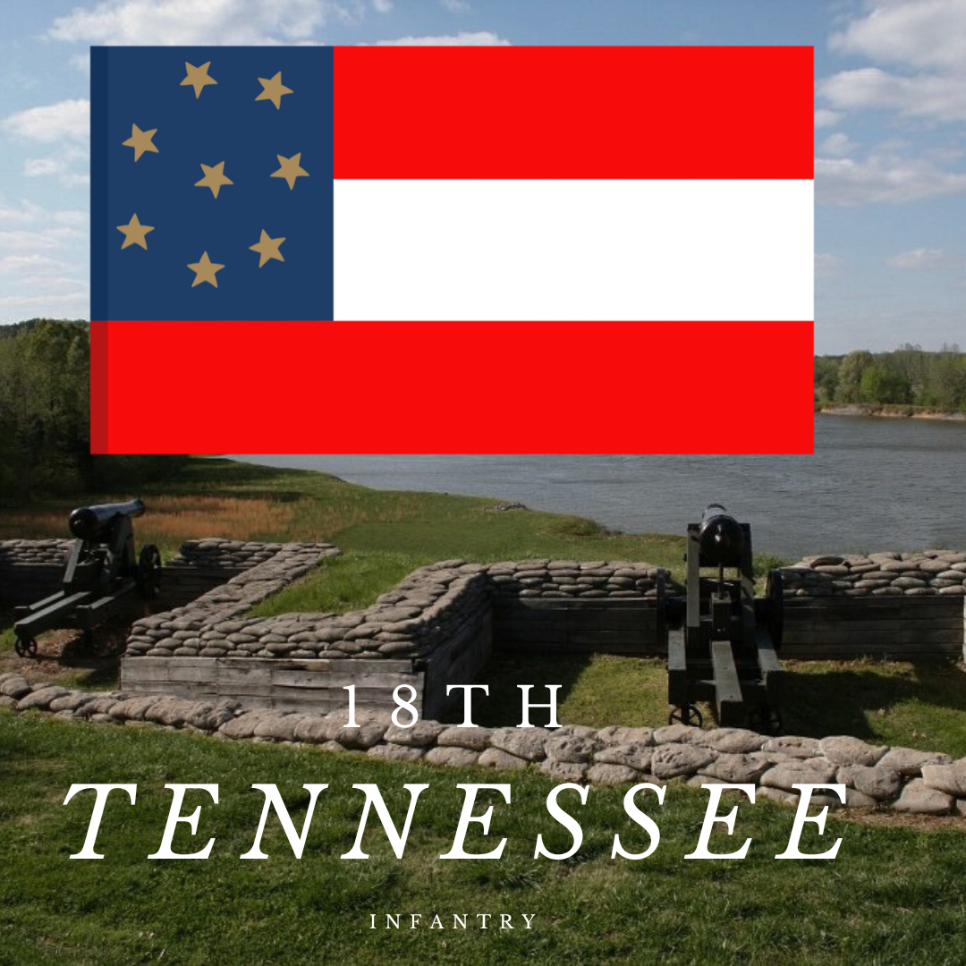 18th Tennessee 1st National Regiment  Flag Stickers/Magnet