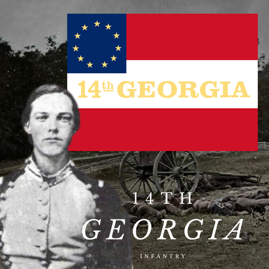 14th Georgia Infantry Flag Stickers