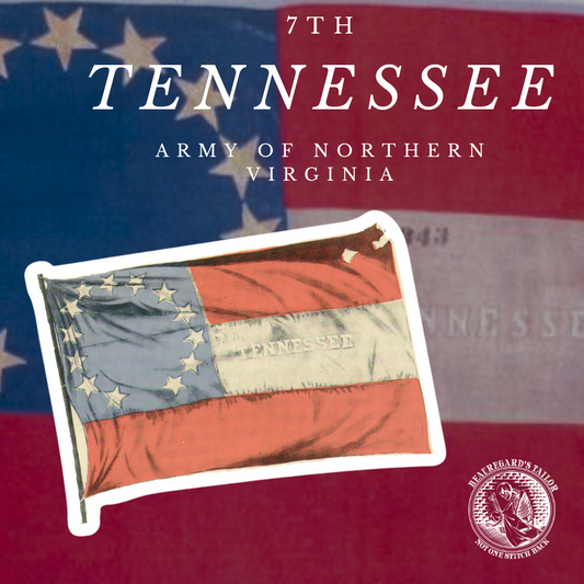 7th Tennessee Infantry Battle Damaged Flag Stickers/Magnets
