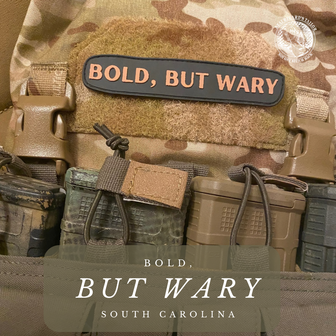 "Bold, But Wary" South Carolina PVC Morale Patch