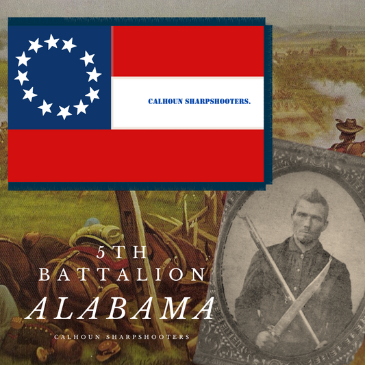 "Calhoun Sharpshooters" 5th Alabama Battalion Flag Stickers