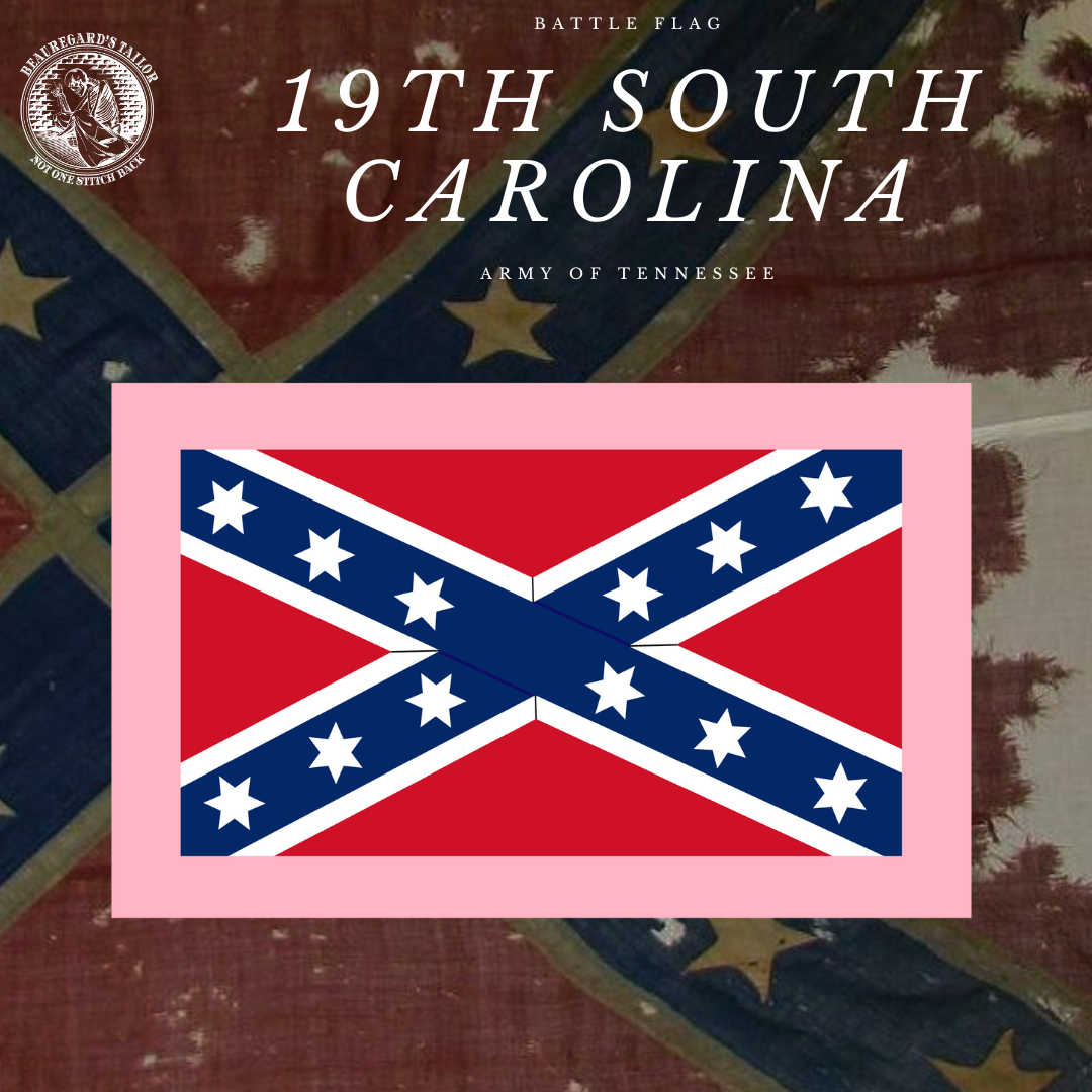 19th South Carolina "Cassidy Pattern" Flag Sticker