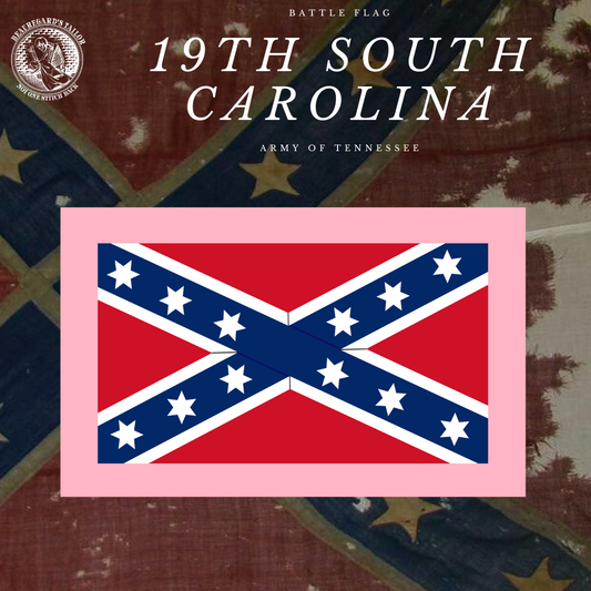 19th South Carolina "Cassidy Pattern" Flag Sticker