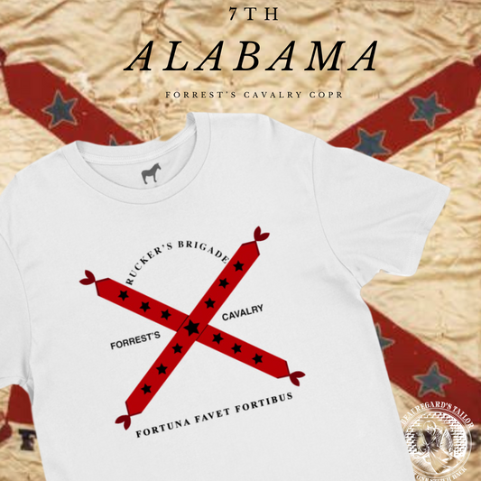 "Fortuna Favet Fortibus" ("Fortune favors the brave") 7th Alabama Cavalry Flag Shirt