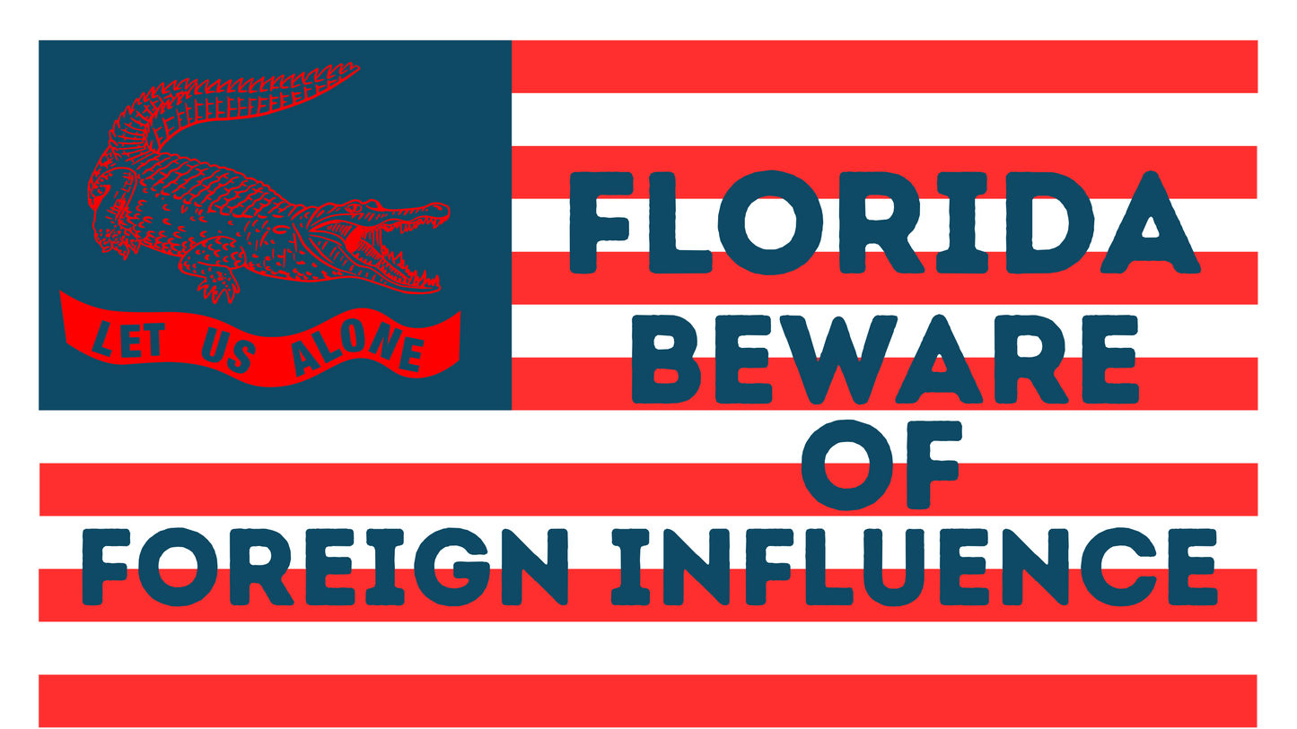 "Beware of Foreign Influence" State Car Tag/Plate