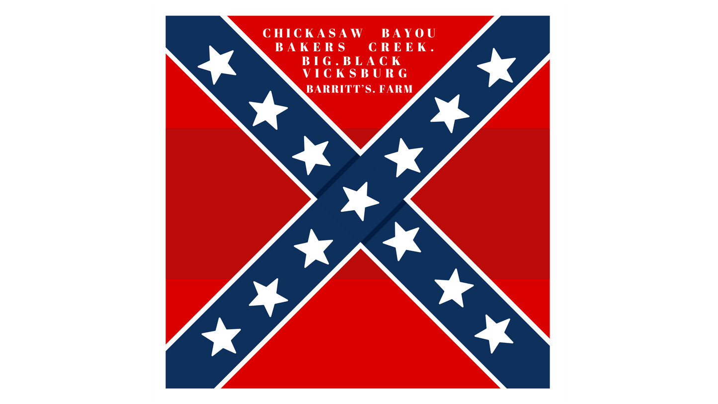 1st Mississippi Artillery Flag Stickers