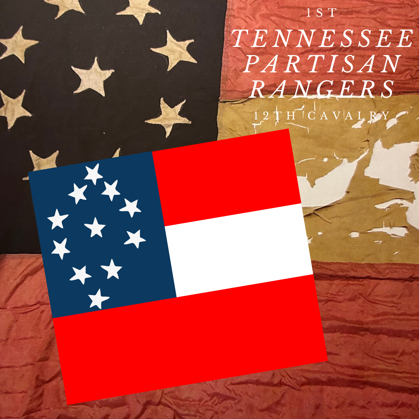 1st Tennessee Parisan Rangers Flag Sticker/ Magnet