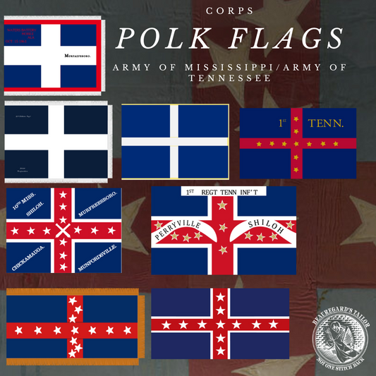 Polk's Corps' Flag Sticker Set