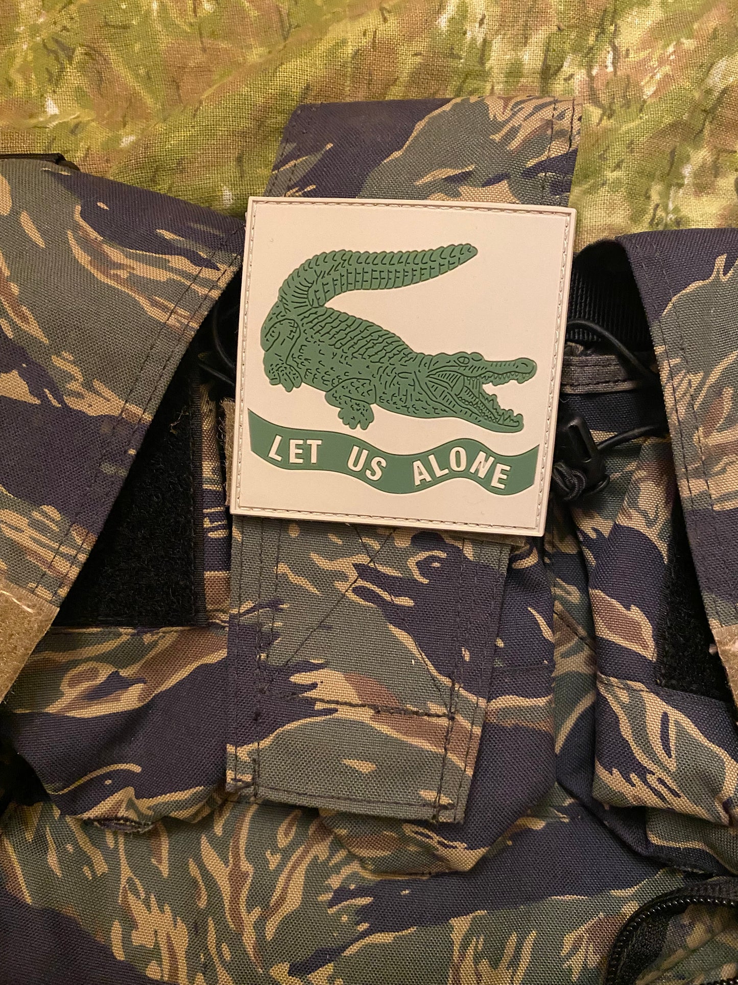 "Let us alone" Florida Alligator PVC Patch