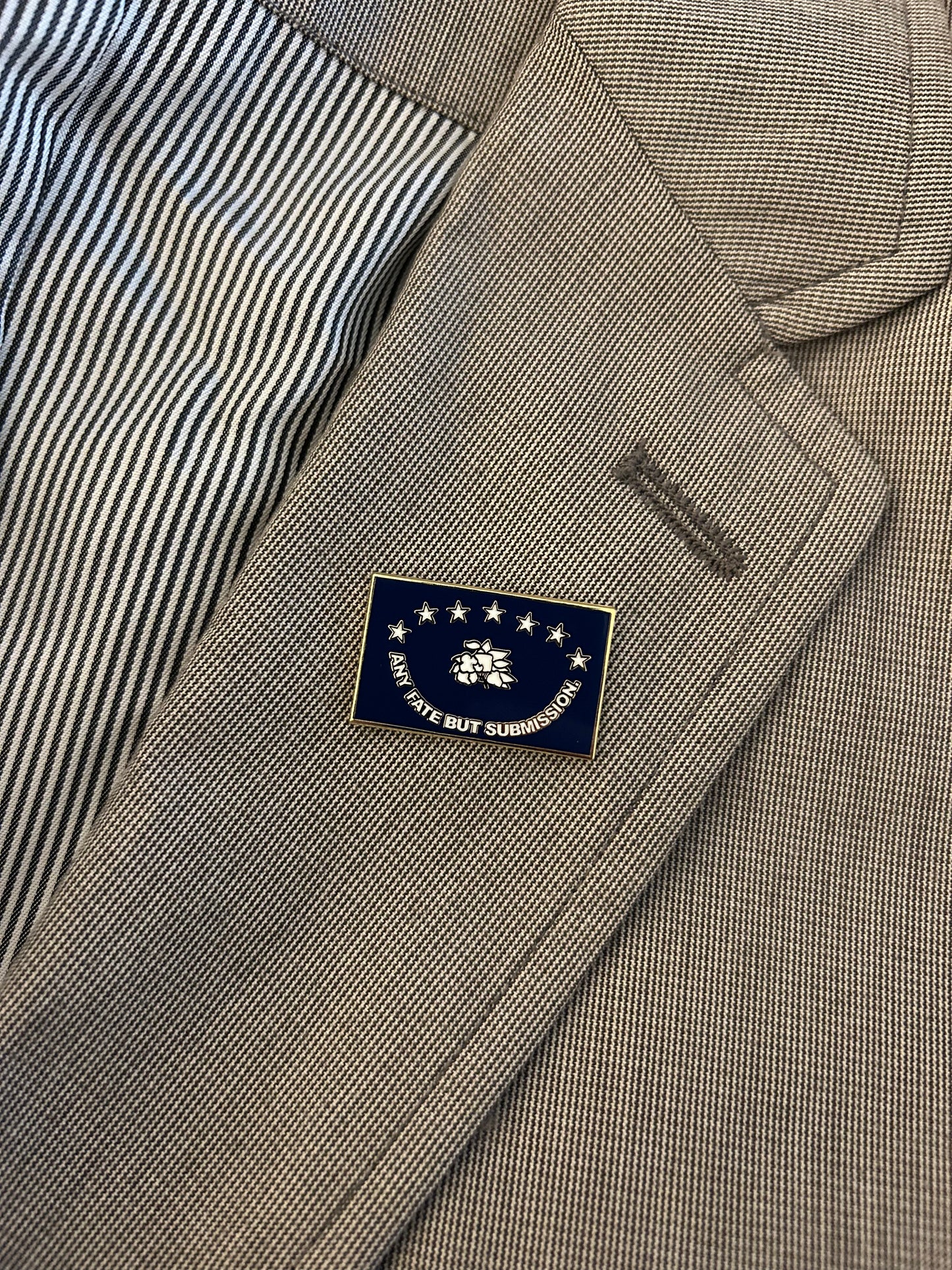 "Any Fate But Submission" Lapel Pin