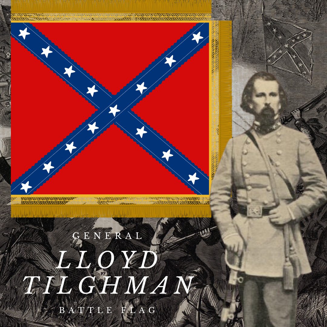 General Lloyd Tilghman Flag Stickers/Magnet