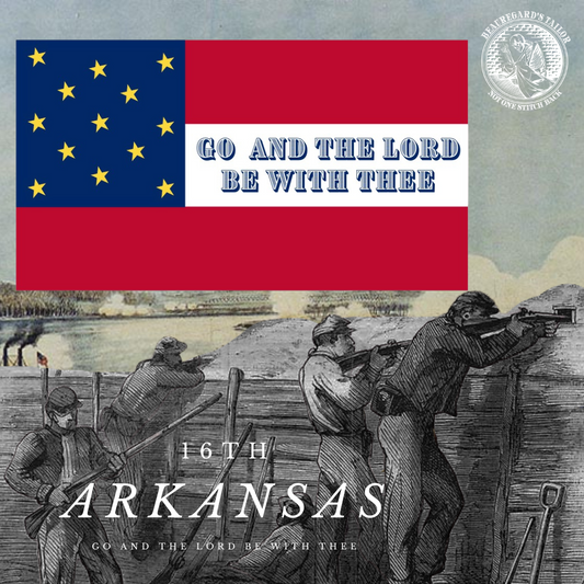 16th Arkansas Flag "Go and The Lord Be With Thee" Stickers