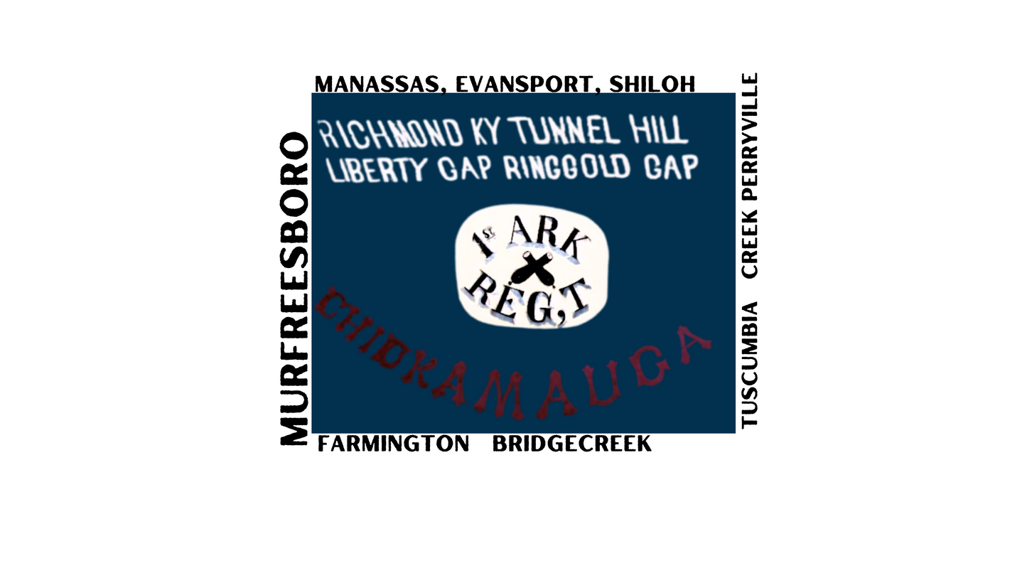 1st Arkansas Hardee Flag Stickers/Magnets