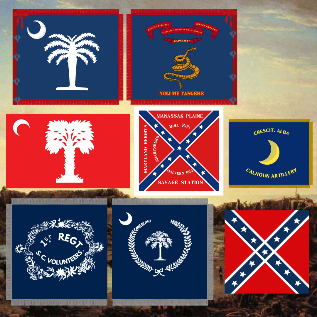 South Carolina Flag Sticker Set