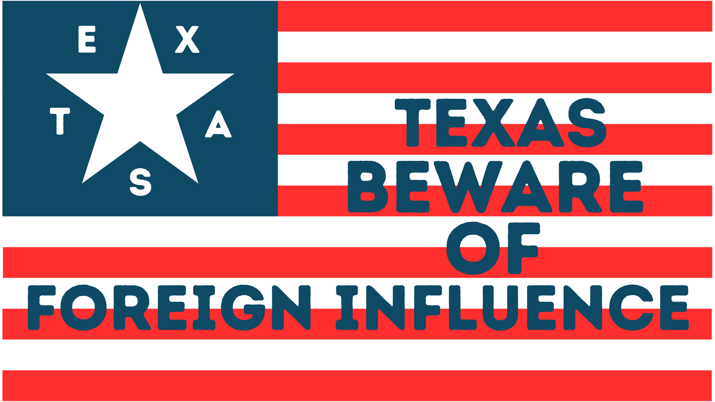 "Beware of Foreign Influence" State Car Tag/Plate