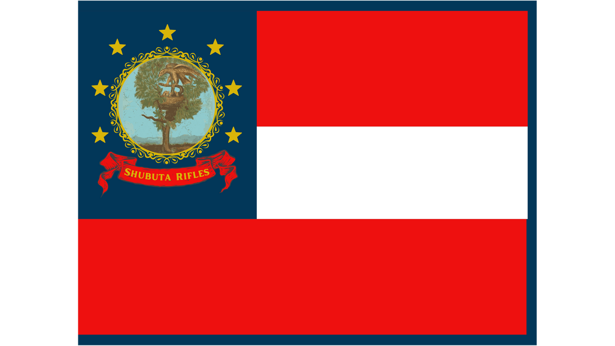 14th Mississippi Infantry - Company A - Shubuta Rifles Flag Canton Stickers