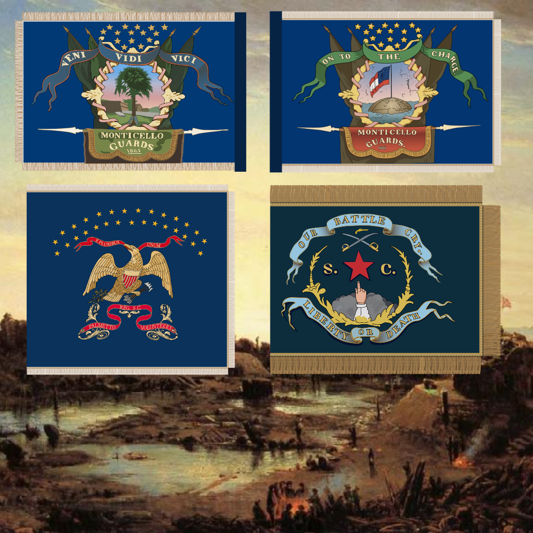 South Carolina Flag Sticker Set