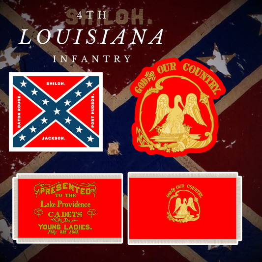 "God and Our Country" 4th Louisiana Infantry Stickers/Magnet Set