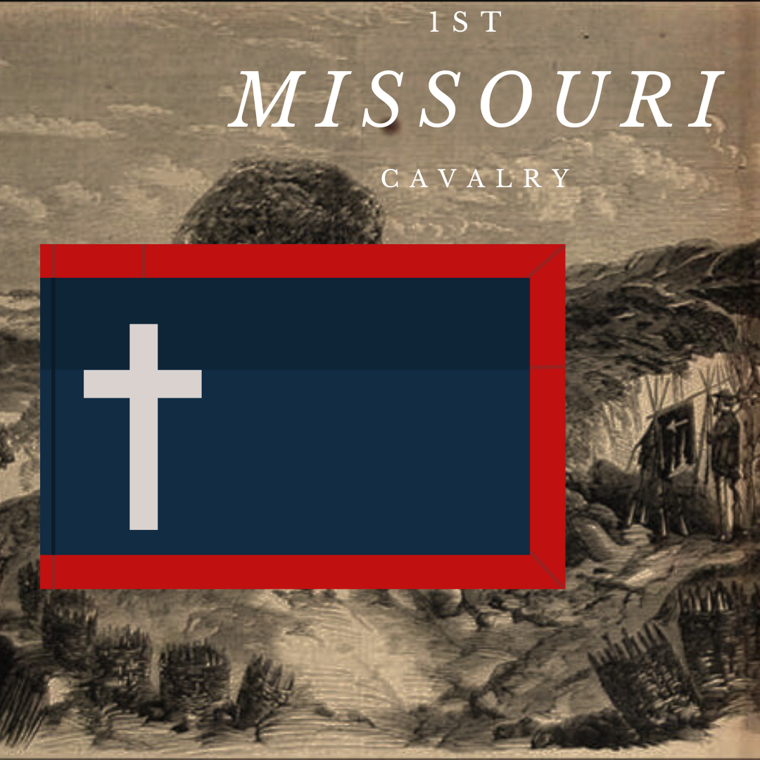 "Missouri Battle Flag" 1st Missouri Cavalry Flag Stickers/Magnet