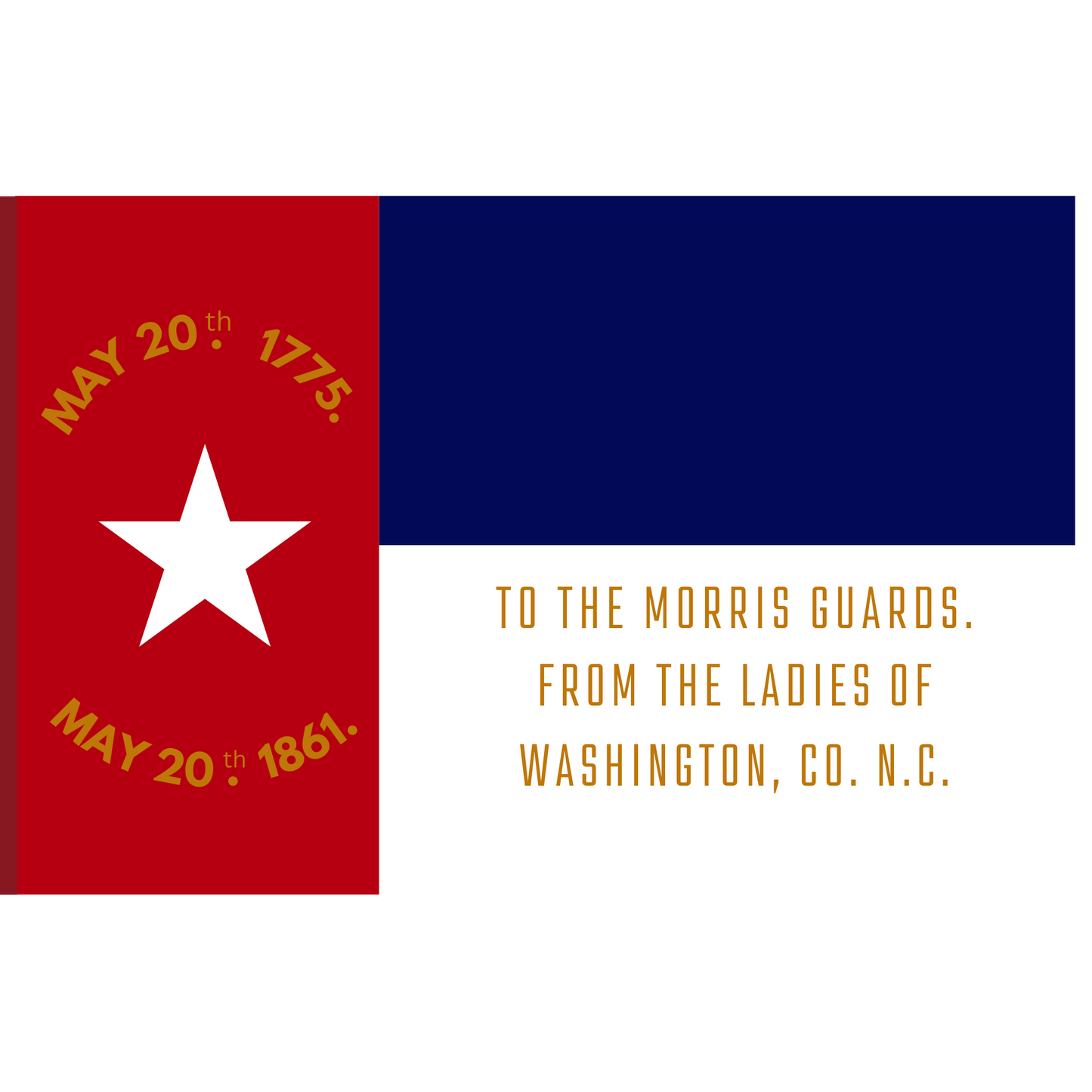 17th North Carolina Troops Flag Stickers