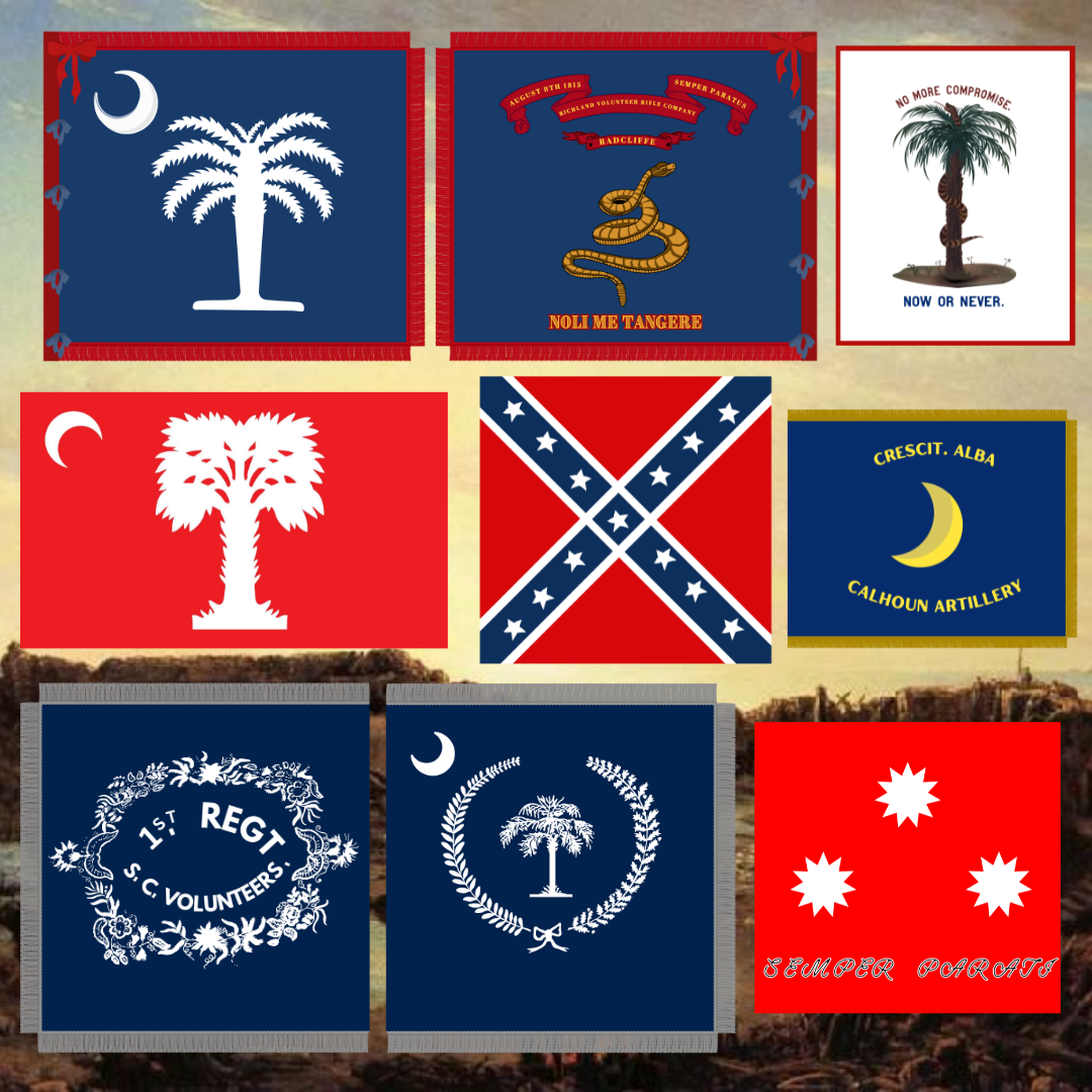South Carolina Flag Sticker Set