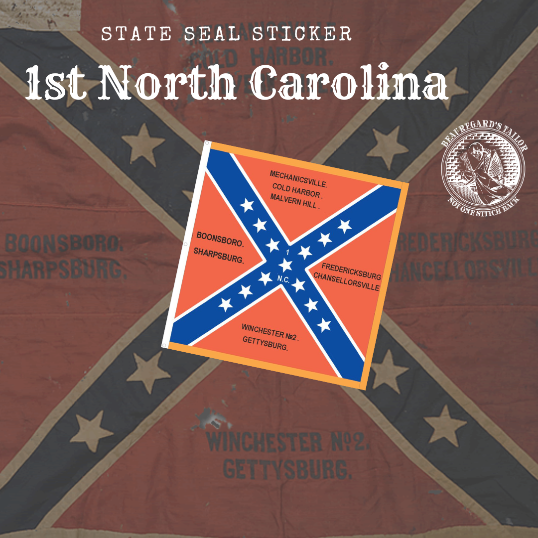 1st North Carolina Infantry Battle Flag Sticker – Beauregard's Tailor