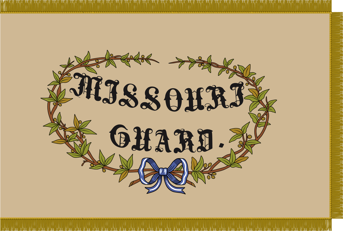 "Missouri Guard" 1st Missouri Infantry (Missouri State Guard) Company G Flag Sticker