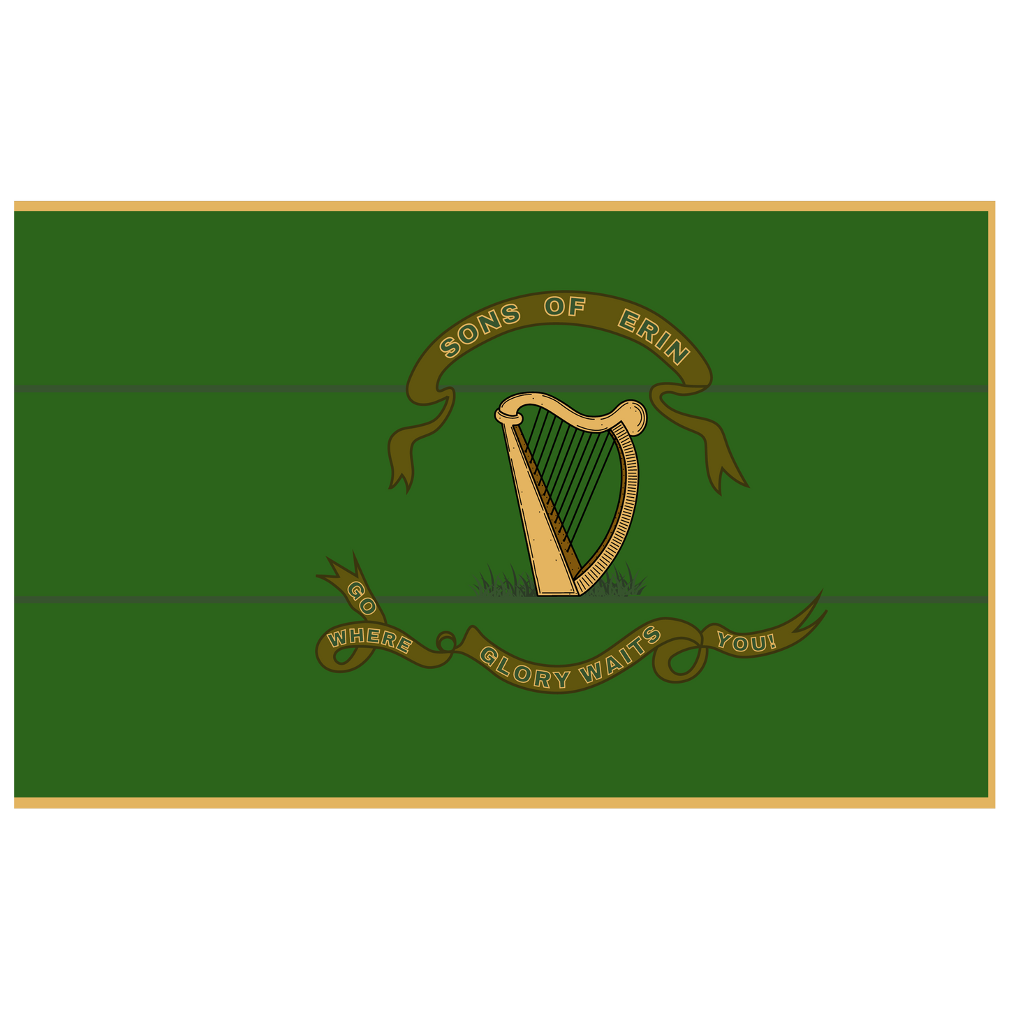 "Go Where Glory Waits You" 10th Tennessee Infantry Flag Sticker