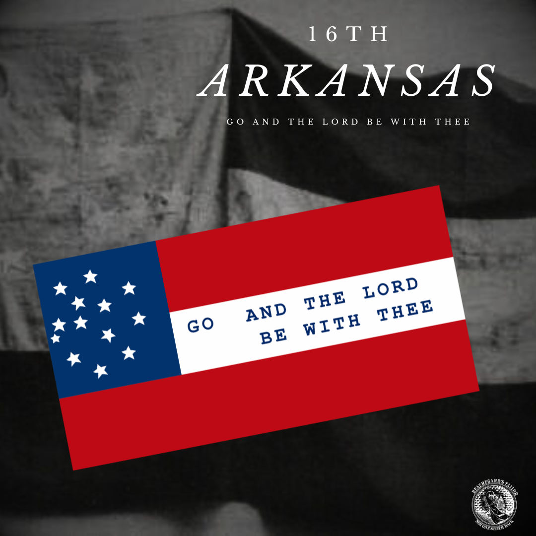 16th Arkansas Flag "Go and The Lord Be With Thee" Stickers