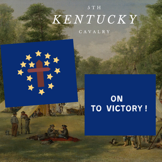 "On to Victory" 5th Kentucky Cavalry Flag Stickers/Magnet