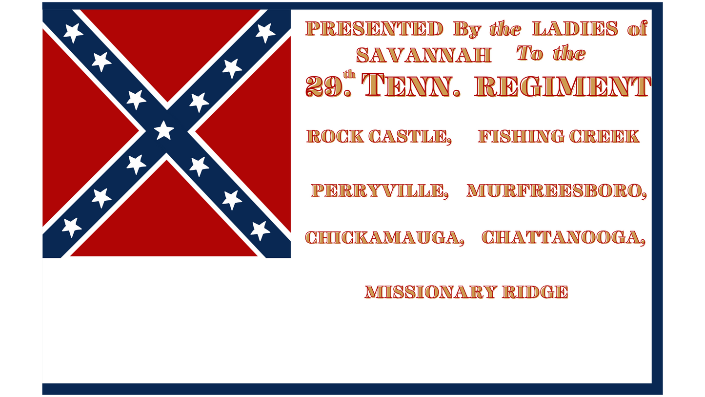 29th Tennessee Regiment  Flag Stickers/Magnet