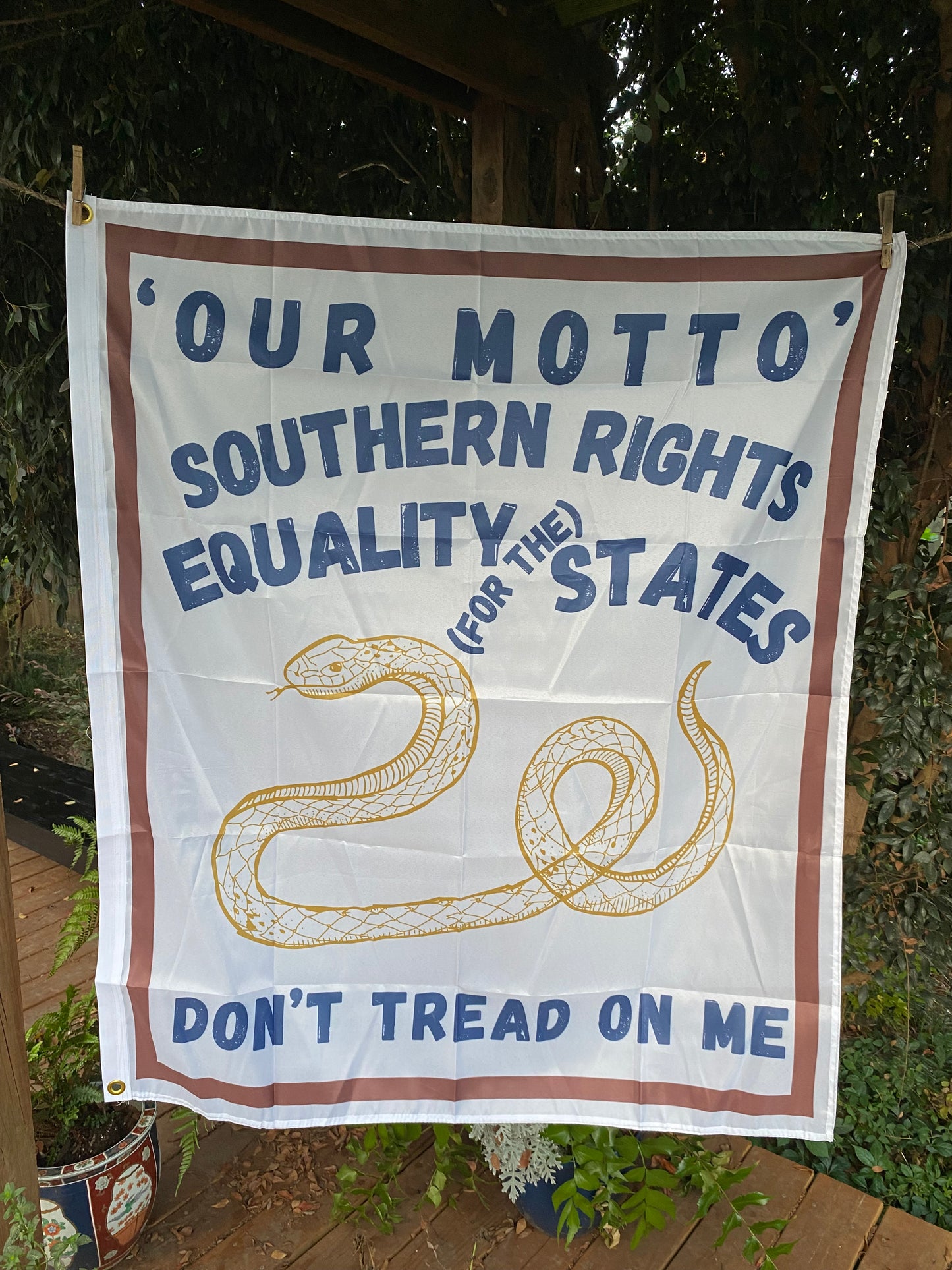 "Southern Rights" Savannah, Georgia Secession Banner House Flag