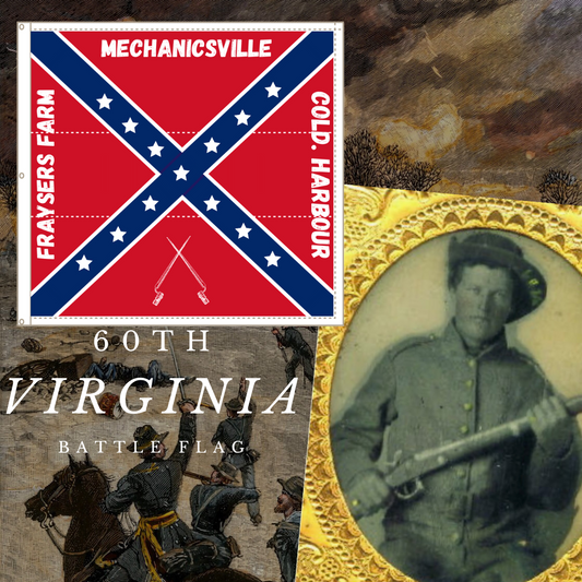 60th Virginia Infantry Flag Stickers/Magnet