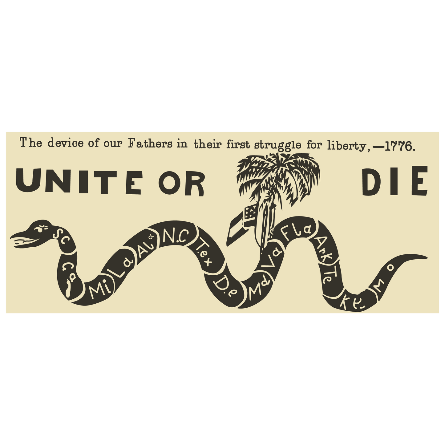 "Unite or Die" Southern Republic Stickers/Magnets