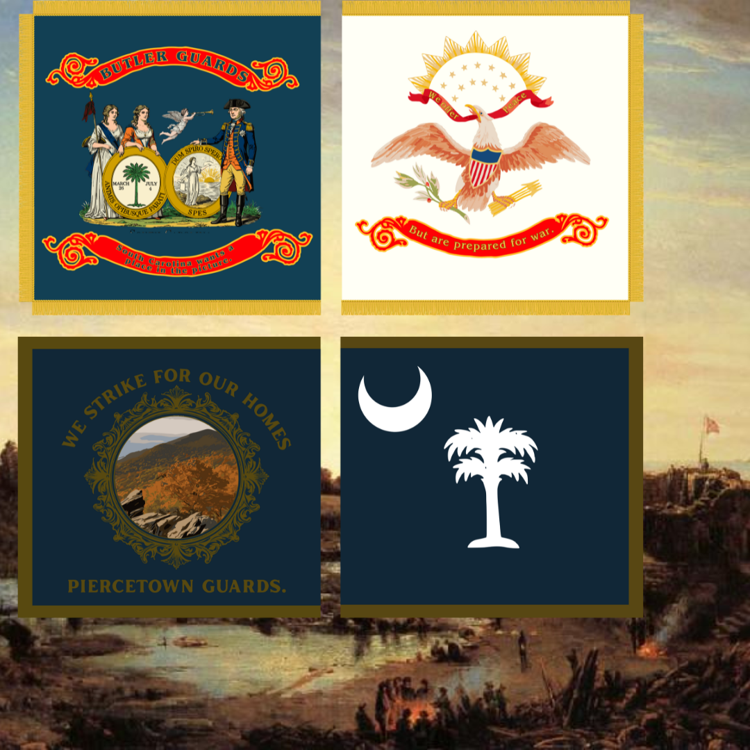 South Carolina Flag Sticker Set