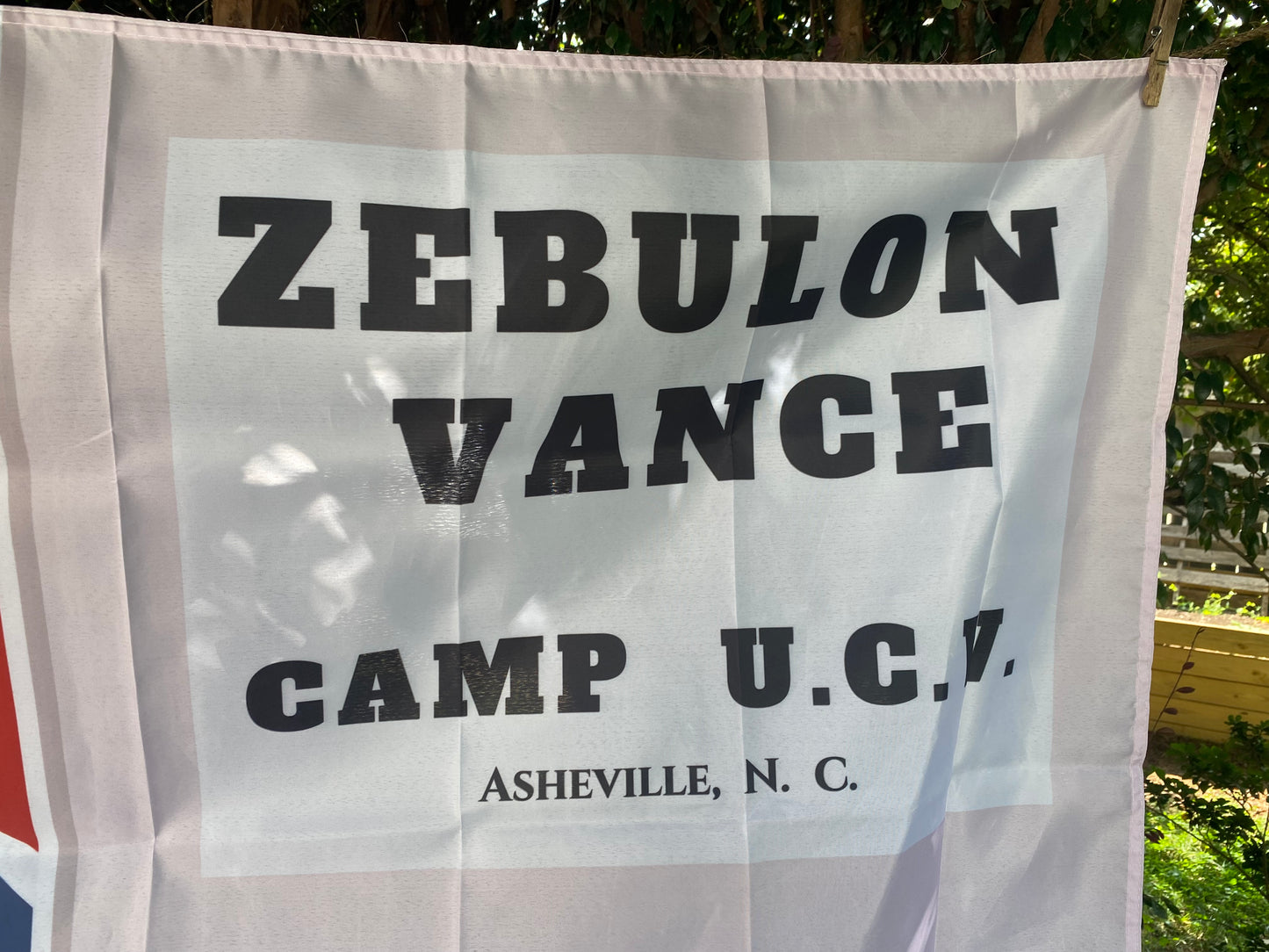 Zebulon Vance Camp U.C.V. Asheville, NC Flag