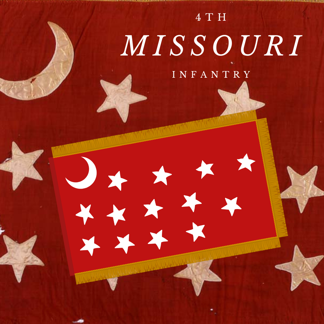 4th Missouri Infantry Flag Stickers/Magnets