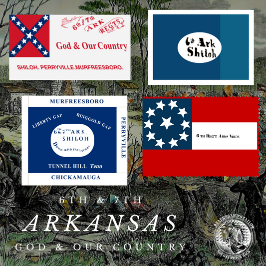 6th & 7th  Arkansas Flag Sticker Set