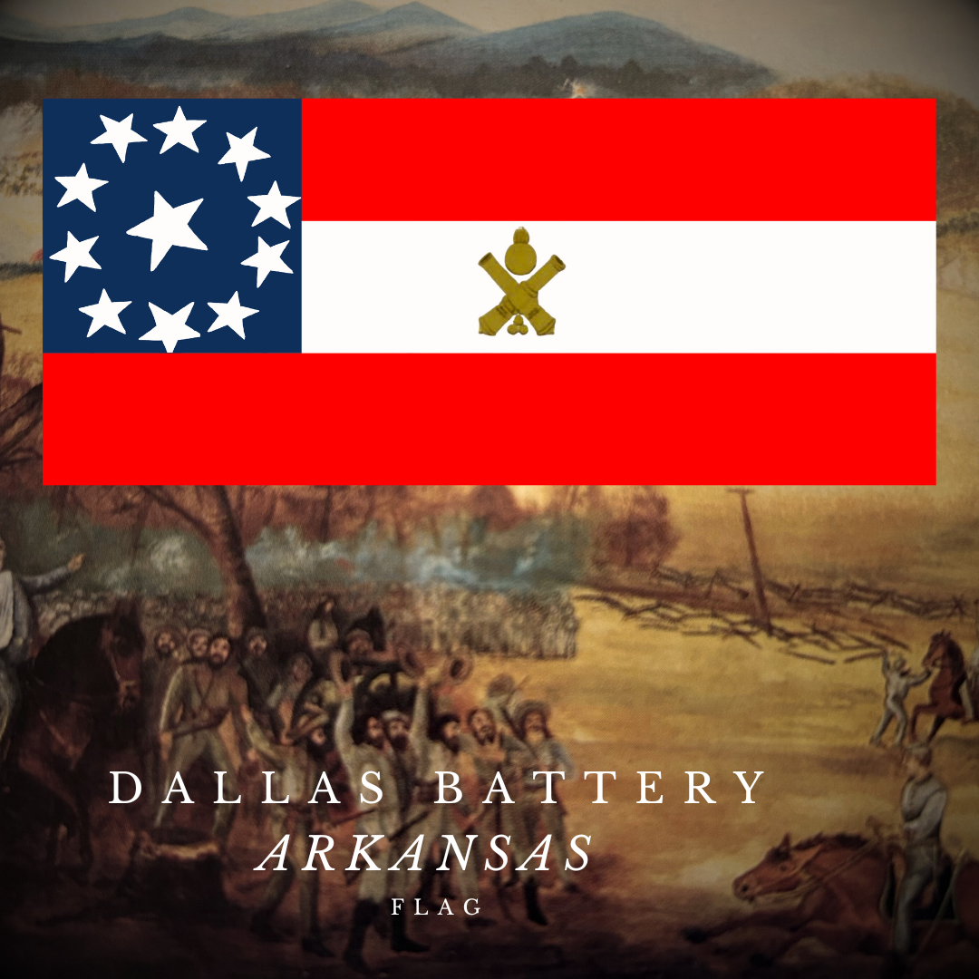 Dallas Arkansas Battery Flag Stickers/Magnet