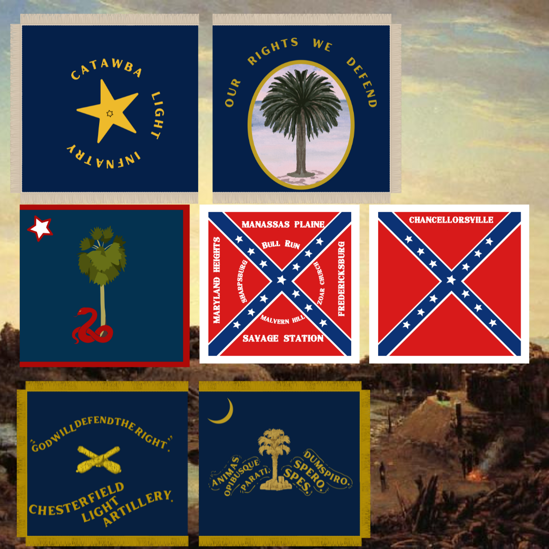 South Carolina Flag Sticker Set