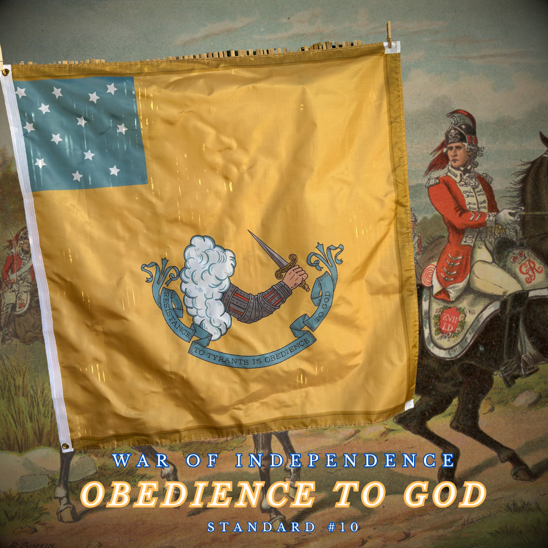 "Resistance to Tyrants is Obedience to God" Gostelowe Standard #10 Flag