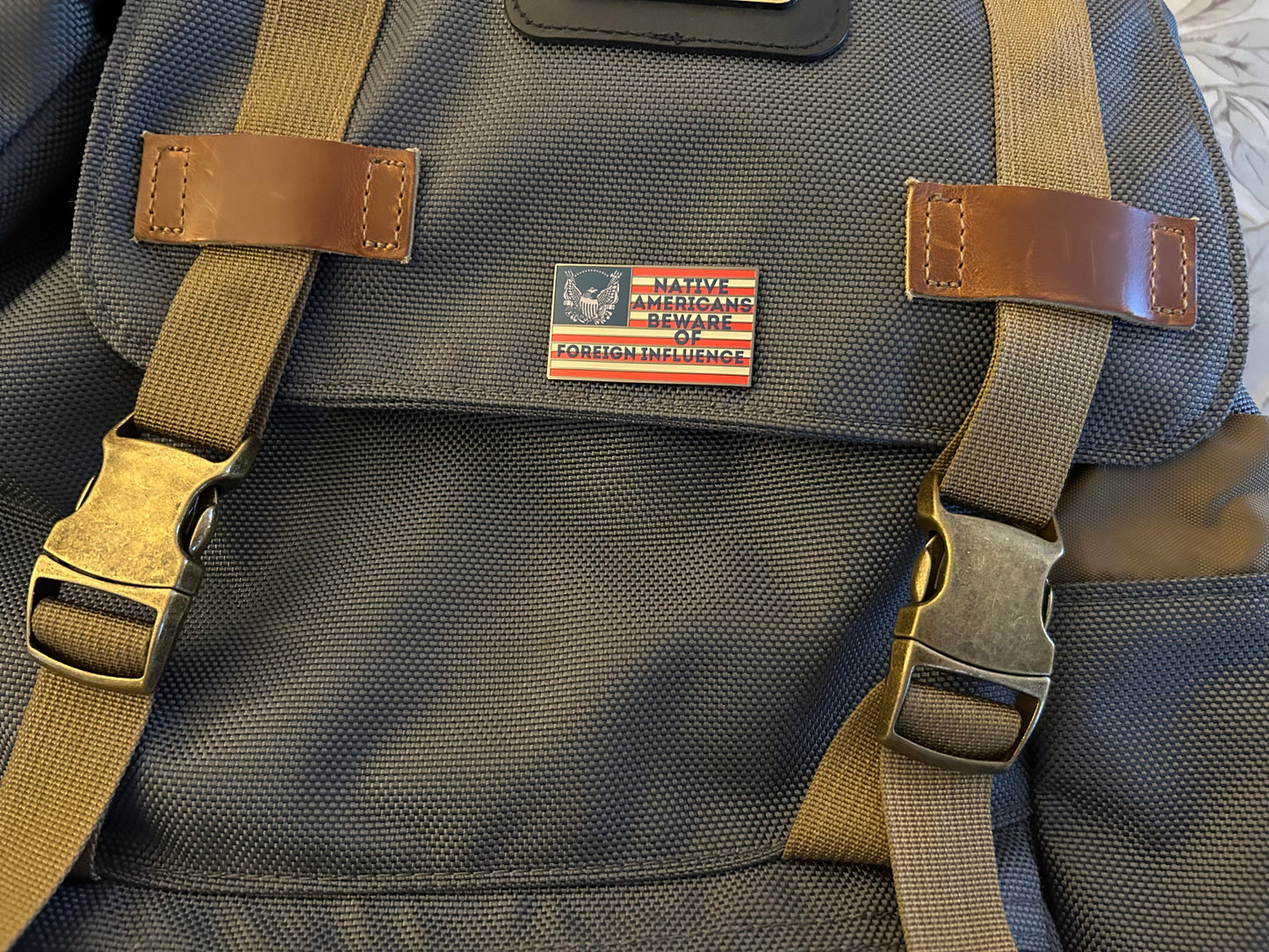 "Beware of Foreign Influence" Pin
