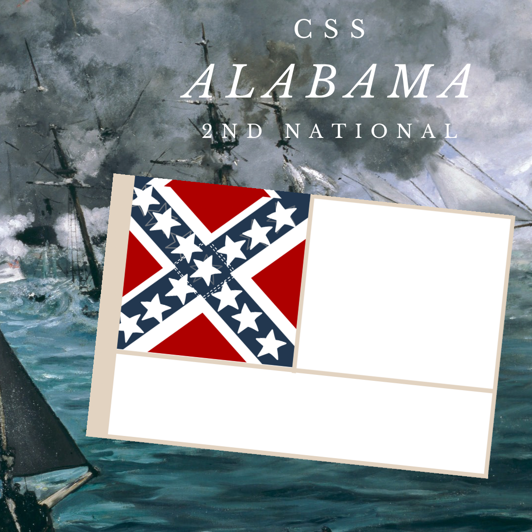 CSS Alabama 2nd National Flag Stickers