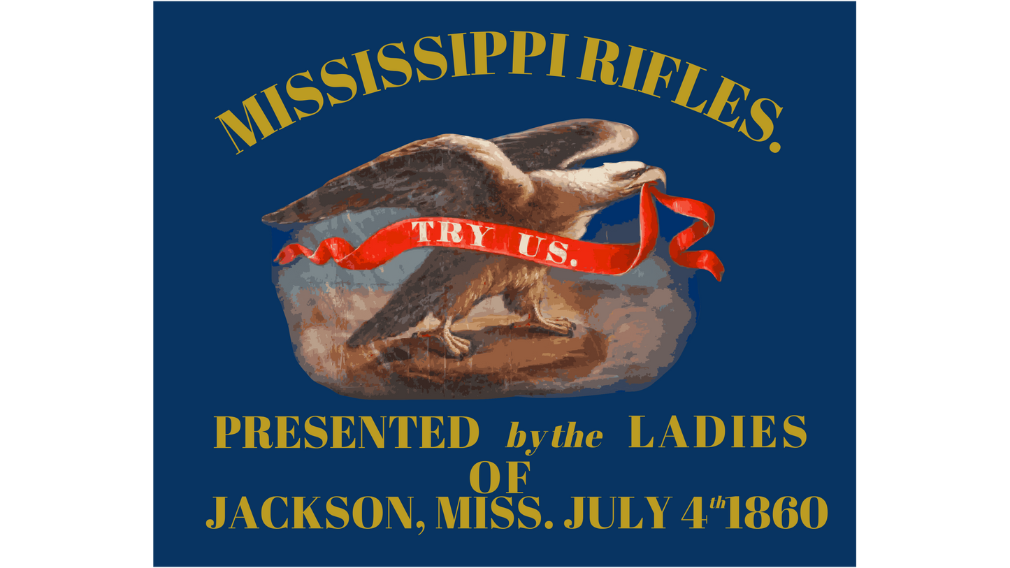 "Try Us" - 10th Mississippi Company A Flag Stickers