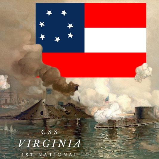 CSS Virginia 1st National Flag Stickers