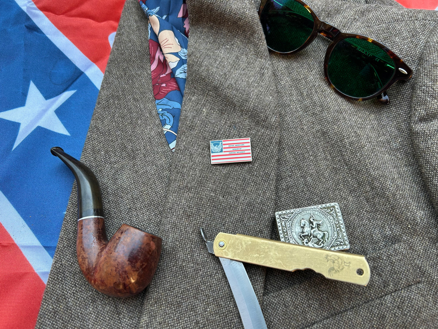 "Beware of Foreign Influence" Lapel Pin