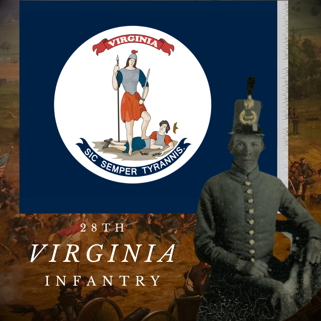 28th Virginia Infantry State Flag Stickers