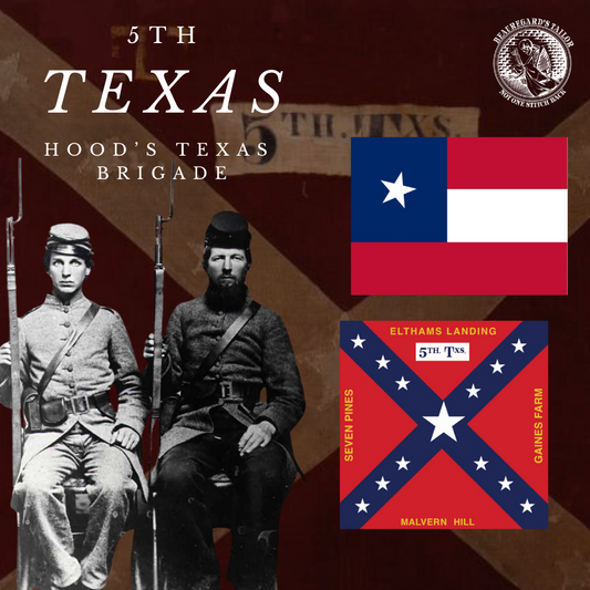 5th Texas Infantry Flag Stickers/Magnet Set